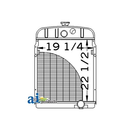A & I Products Radiator 1" x1" x1" A-352629R92